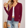 image:imageGRECERELLE Cardigan Sweaters for Women Lightweight 2026 Fall OutfitsWine Red