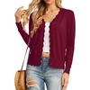 image:imageGRECERELLE Cardigan Sweaters for Women Lightweight 2026 Fall OutfitsWine Red