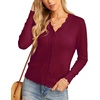 image:imageGRECERELLE Cardigan Sweaters for Women Lightweight 2026 Fall OutfitsWine Red