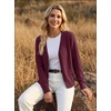 image:imageGRECERELLE Cardigan Sweaters for Women Lightweight Fall Outfits 2026Burgundy