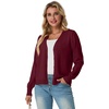 image:imageGRECERELLE Cardigan Sweaters for Women Lightweight Fall Outfits 2026Burgundy