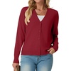 image:imageGRECERELLE Cardigan Sweaters for Women Lightweight Fall Outfits 2026Cherry Red