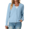 image:imageGRECERELLE Cardigan Sweaters for Women Lightweight Fall Outfits 2026Light Blue