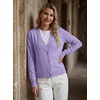 image:imageGRECERELLE Cardigan Sweaters for Women Lightweight Fall Outfits 2026Purple Gray