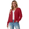 image:imageGRECERELLE Cardigan Sweaters for Women Lightweight Fall Outfits 2026Red