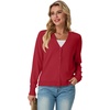 image:imageGRECERELLE Cardigan Sweaters for Women Lightweight Fall Outfits 2026Red