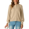 image:imageGRECERELLE Chunky Knit Cardigan Sweaters for Women 2026 Fall OutfitsApricot