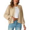 image:imageGRECERELLE Chunky Knit Cardigan Sweaters for Women 2026 Fall OutfitsApricot