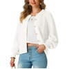 image:imageGRECERELLE Chunky Knit Cardigan Sweaters for Women 2026 Fall OutfitsBeige White