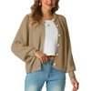 image:imageGRECERELLE Chunky Knit Cardigan Sweaters for Women 2026 Fall OutfitsKhaki