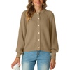 image:imageGRECERELLE Chunky Knit Cardigan Sweaters for Women 2026 Fall OutfitsKhaki