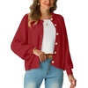 image:imageGRECERELLE Chunky Knit Cardigan Sweaters for Women 2026 Fall OutfitsRed