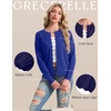 image:imageGRECERELLE Knit Cardigan Sweaters for Women Lightweight 2026 Fall OutfitsBright Blue
