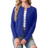 image:imageGRECERELLE Knit Cardigan Sweaters for Women Lightweight 2026 Fall OutfitsBright Blue