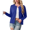 image:imageGRECERELLE Knit Cardigan Sweaters for Women Lightweight 2026 Fall OutfitsBright Blue
