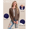 image:imageGRECERELLE Knit Cardigan Sweaters for Women Lightweight 2026 Fall OutfitsBrown