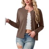 image:imageGRECERELLE Knit Cardigan Sweaters for Women Lightweight 2026 Fall OutfitsBrown