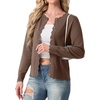 image:imageGRECERELLE Knit Cardigan Sweaters for Women Lightweight 2026 Fall OutfitsBrown
