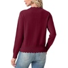 image:imageGRECERELLE Knit Cardigan Sweaters for Women Lightweight 2026 Fall OutfitsBurgundy