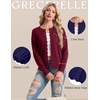 image:imageGRECERELLE Knit Cardigan Sweaters for Women Lightweight 2026 Fall OutfitsBurgundy