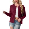 image:imageGRECERELLE Knit Cardigan Sweaters for Women Lightweight 2026 Fall OutfitsBurgundy