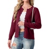 image:imageGRECERELLE Knit Cardigan Sweaters for Women Lightweight 2026 Fall OutfitsBurgundy