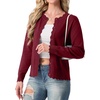 image:imageGRECERELLE Knit Cardigan Sweaters for Women Lightweight 2026 Fall OutfitsCherry Red