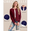image:imageGRECERELLE Knit Cardigan Sweaters for Women Lightweight 2026 Fall OutfitsCherry Red