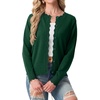 image:imageGRECERELLE Knit Cardigan Sweaters for Women Lightweight 2026 Fall OutfitsDark Green