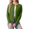 image:imageGRECERELLE Knit Cardigan Sweaters for Women Lightweight 2026 Fall OutfitsDill Green