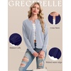 image:imageGRECERELLE Knit Cardigan Sweaters for Women Lightweight 2026 Fall OutfitsGray Blue
