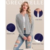 image:imageGRECERELLE Knit Cardigan Sweaters for Women Lightweight 2026 Fall OutfitsLight Gray