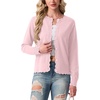 image:imageGRECERELLE Knit Cardigan Sweaters for Women Lightweight 2026 Fall OutfitsPink White