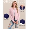 image:imageGRECERELLE Knit Cardigan Sweaters for Women Lightweight 2026 Fall OutfitsPink White