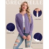 image:imageGRECERELLE Knit Cardigan Sweaters for Women Lightweight 2026 Fall OutfitsPurple Gray