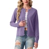 image:imageGRECERELLE Knit Cardigan Sweaters for Women Lightweight 2026 Fall OutfitsPurple Gray