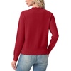 image:imageGRECERELLE Knit Cardigan Sweaters for Women Lightweight 2026 Fall OutfitsRed