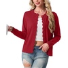 image:imageGRECERELLE Knit Cardigan Sweaters for Women Lightweight 2026 Fall OutfitsRed