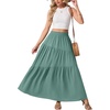 image:imageGRECERELLE Maxi Skirts for Women High Waist Tiered with PocketsAqua Sea