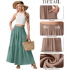 image:imageGRECERELLE Maxi Skirts for Women High Waist Tiered with PocketsAqua Sea