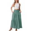 image:imageGRECERELLE Maxi Skirts for Women High Waist Tiered with PocketsAqua Sea