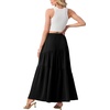 image:imageGRECERELLE Maxi Skirts for Women High Waist Tiered with PocketsBlack