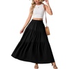 image:imageGRECERELLE Maxi Skirts for Women High Waist Tiered with PocketsBlack