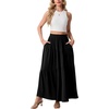image:imageGRECERELLE Maxi Skirts for Women High Waist Tiered with PocketsBlack