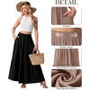 image:imageGRECERELLE Maxi Skirts for Women High Waist Tiered with PocketsBlack