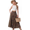 image:imageGRECERELLE Maxi Skirts for Women High Waist Tiered with PocketsBlack Multicolor