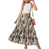 image:imageGRECERELLE Maxi Skirts for Women High Waist Tiered with PocketsCamou Green Pink