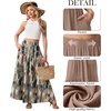 image:imageGRECERELLE Maxi Skirts for Women High Waist Tiered with PocketsCamou Green Pink