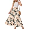 image:imageGRECERELLE Maxi Skirts for Women High Waist Tiered with PocketsGeometric Ribbon