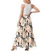 image:imageGRECERELLE Maxi Skirts for Women High Waist Tiered with PocketsGeometric Ribbon